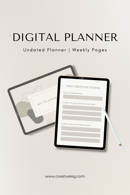 2027 Digital Calendar iPad mockup — GoodNotes and Notability compatible
